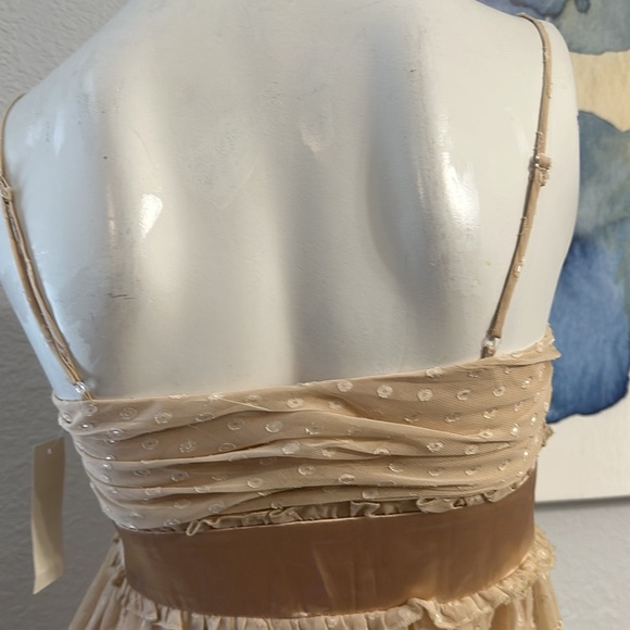 NWT- Essential by A.B.S. Allen Schwartz Cream Cocktail Mini Dress - Picture 4 of 14